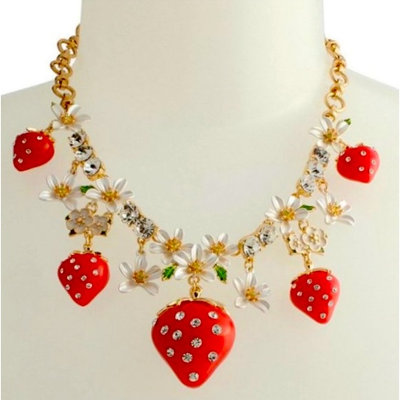 Betsey Johnson Jewelry - New Betsey Johnson strawberry necklace